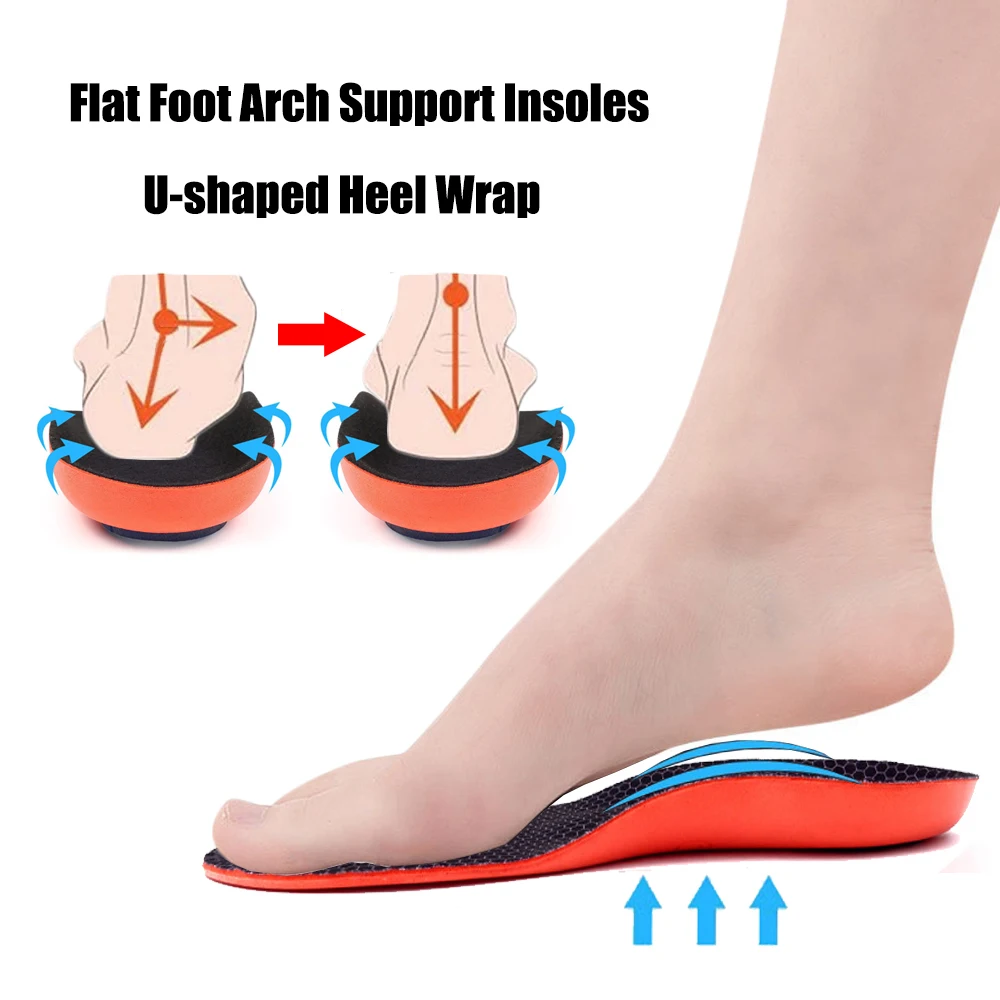 Premium Orthopedic Sports Insoles for Shoes Men Women Flat Foot Arch Support Plantar Fasciitis Insoles for Sneakers Shoe Sole