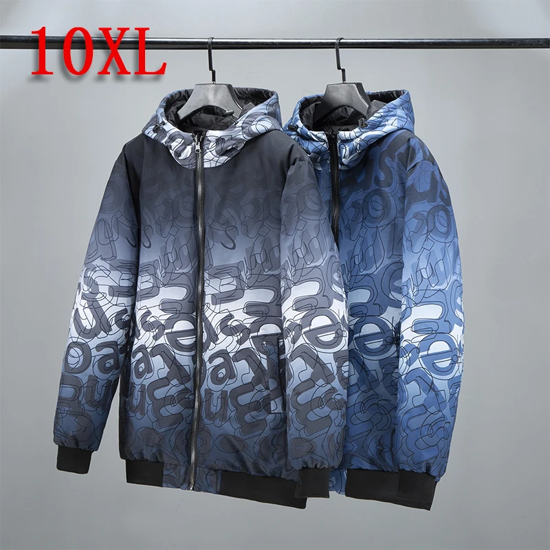 2022 New Autumn And Winter Korean Style Men Cotton-padded Coat Thick Hooded Jacket Male  High-necked Overcoat Men's Clothing