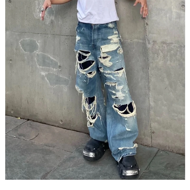 2023ss New Vintage Hole High-Quality Casual Jeans For Men And Women