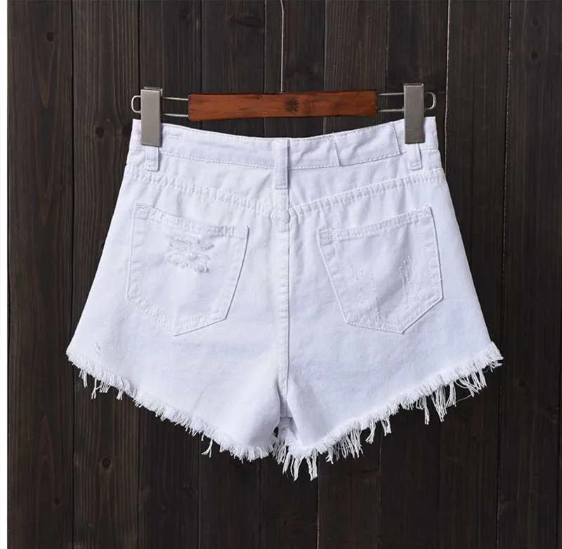 cool oversized women Shorts female harajuku casual summer high waists fur-lined leg-openings Plus size sexy biker shorts Jeans
