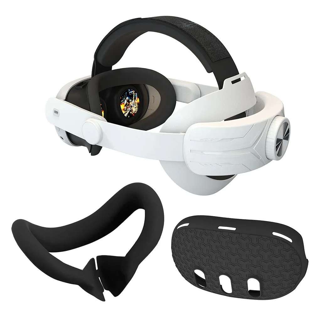 

3 in 1 Adjustable Head Strap For Quest 3 VR Accessories Comfort Headwear Protective Compatible FOR Oculus Quest 3 VR Headset