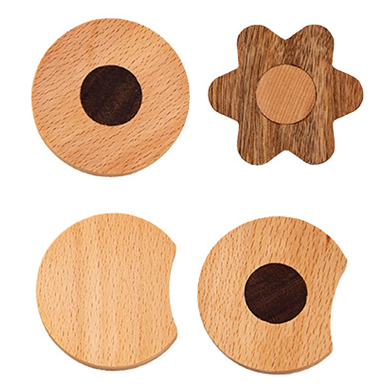 

Household Solid Wood Hook Kitchen Item Wall Hook Hanger Punch Creative Flower Decorative Hooks Coat Rack Home Storage