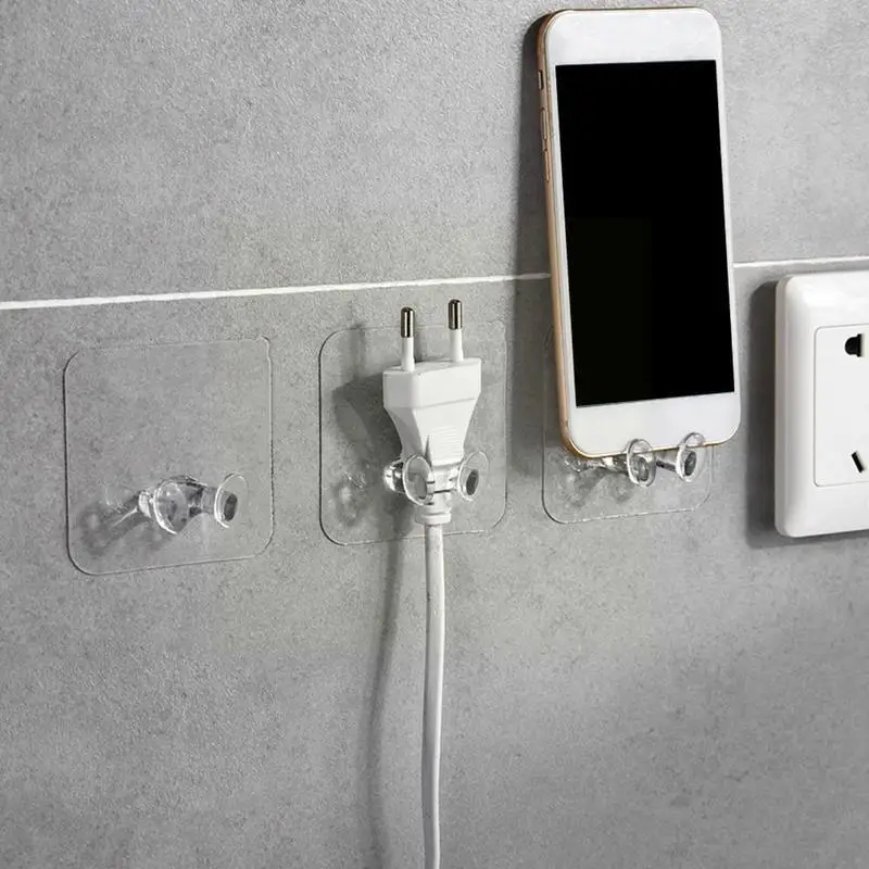 

New Strong Adhesive Hook Power Plug Socket Hanger Holder Home Storage Hooks Mounted Sticky Tool Self Wall Multi-function Wa K8Z9