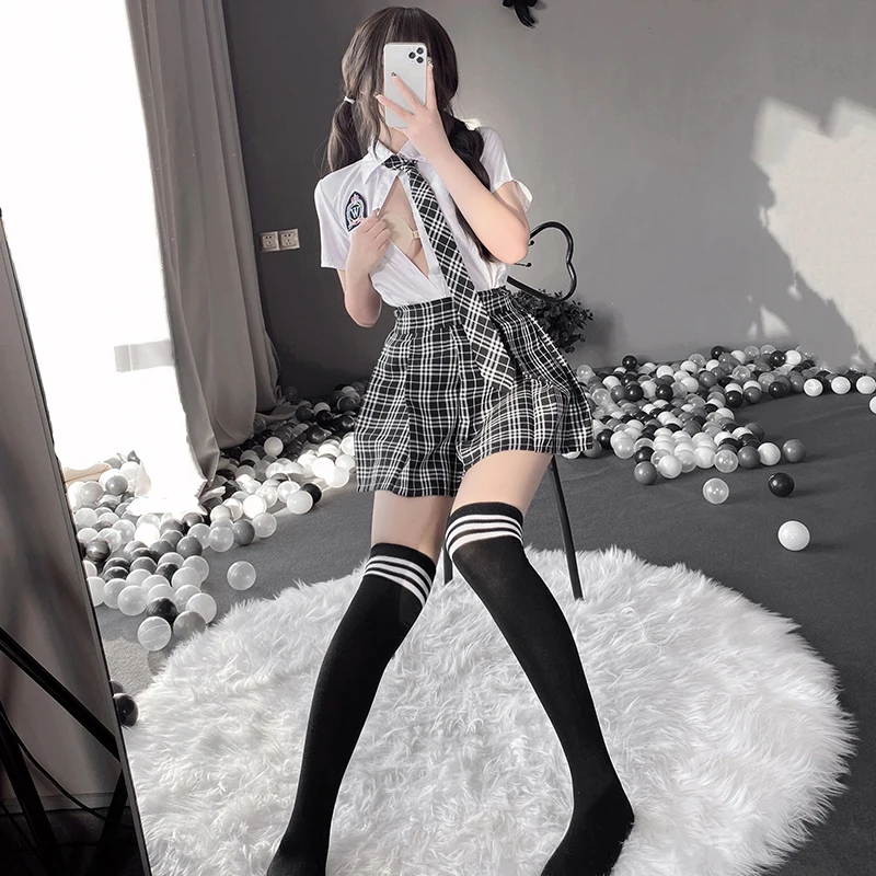 

Japan School Cosplay Student Uniform Jk Skirt Sexy Lingerie Roleplay Senior Costume Girls Mini Dress Naked 18 Women Uncensored