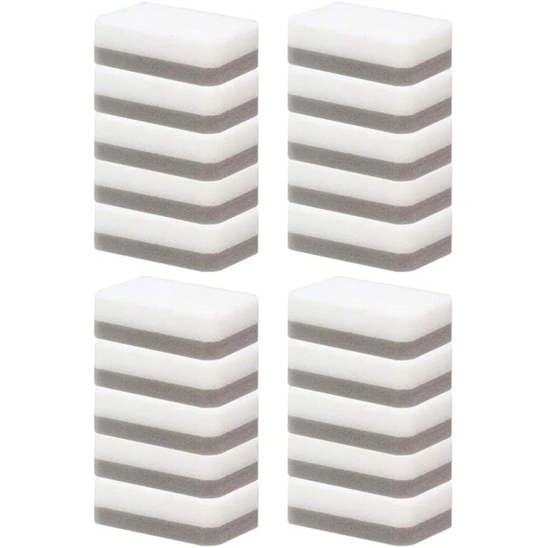 

20 шт., губки для мытья посуды, двусторонняя губка для мытья кухни, нано-губка, антипригарная, устойчивая к царапинам, губки для посуды