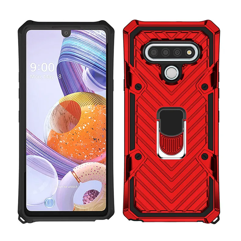 

Armor Shockproof Case For Lg Stylo 7 6 K51 Aristo5 /k31 5g Metal Finger Ring Holder Case For Lg Harmony 4 Stylo7 Stylo6