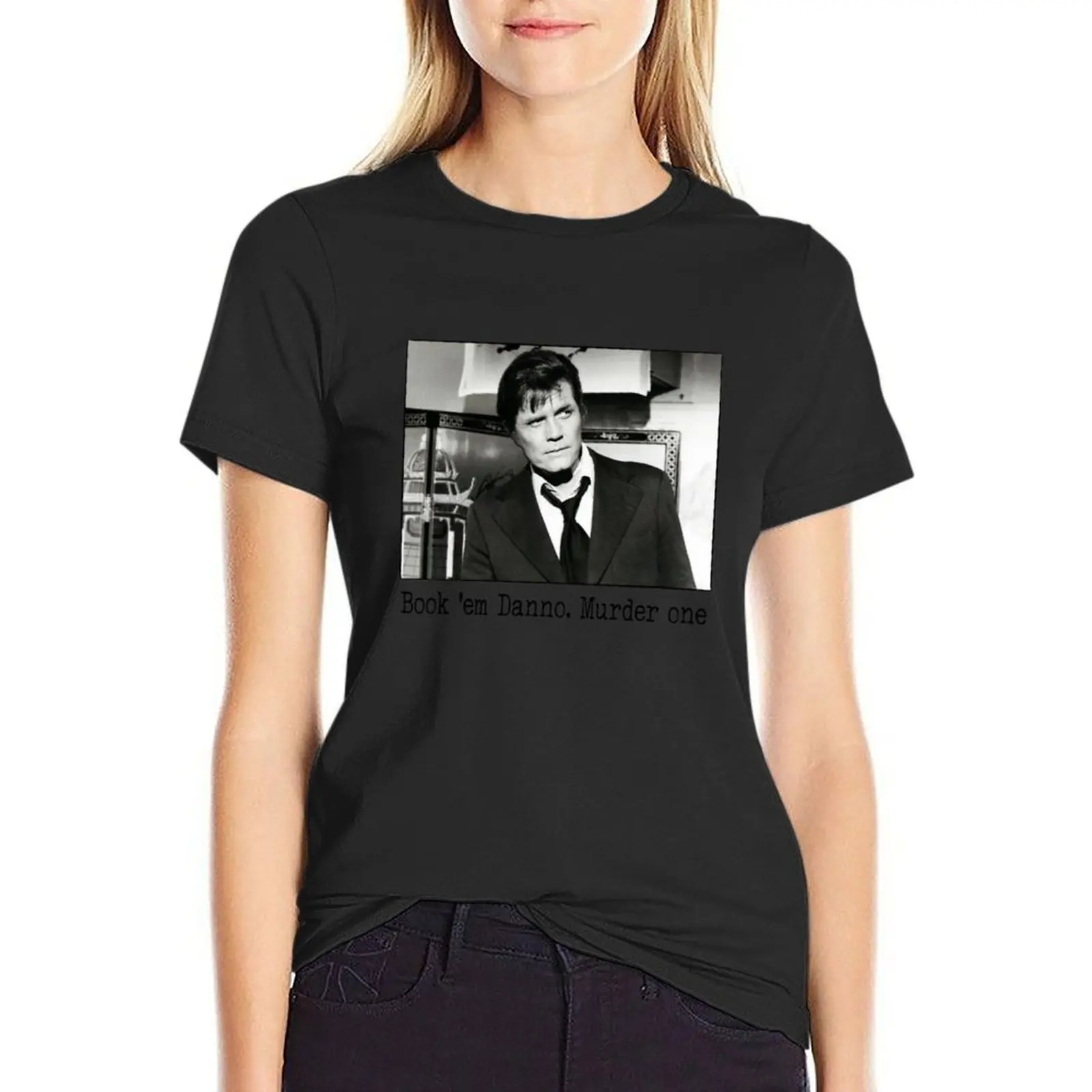 Футболка в винтажном стиле с надписью book He danno