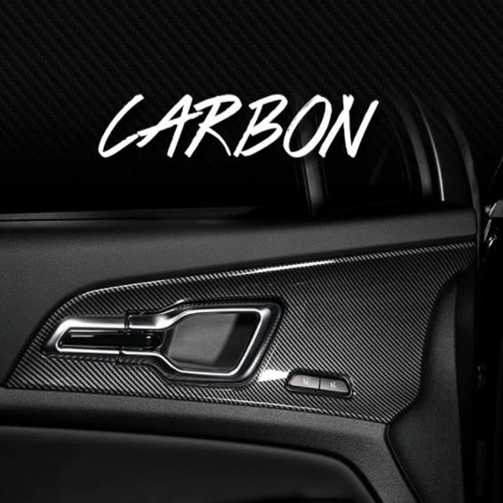 

Углеродное волокно внутренняя дверная чаша ручка рамка Крышка Дверная панель наклейка внутренняя отделка автомобиля для KIA Sportage NQ5