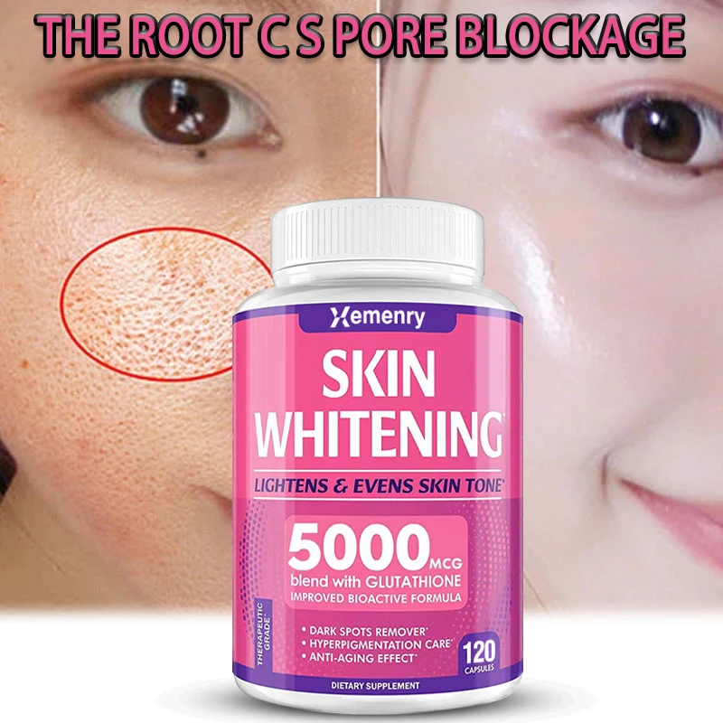 

Glutathione + Alpha Lipoic Acid + Vitamin C Capsules Reduce Melanin Natural Skin Face Body Skin Whitening Effect Whitening Kit