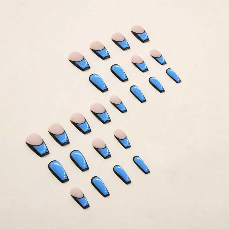 Набор длинных гвоздей y2k 24 шт. накладные ногти с полным покрытием в комиксном