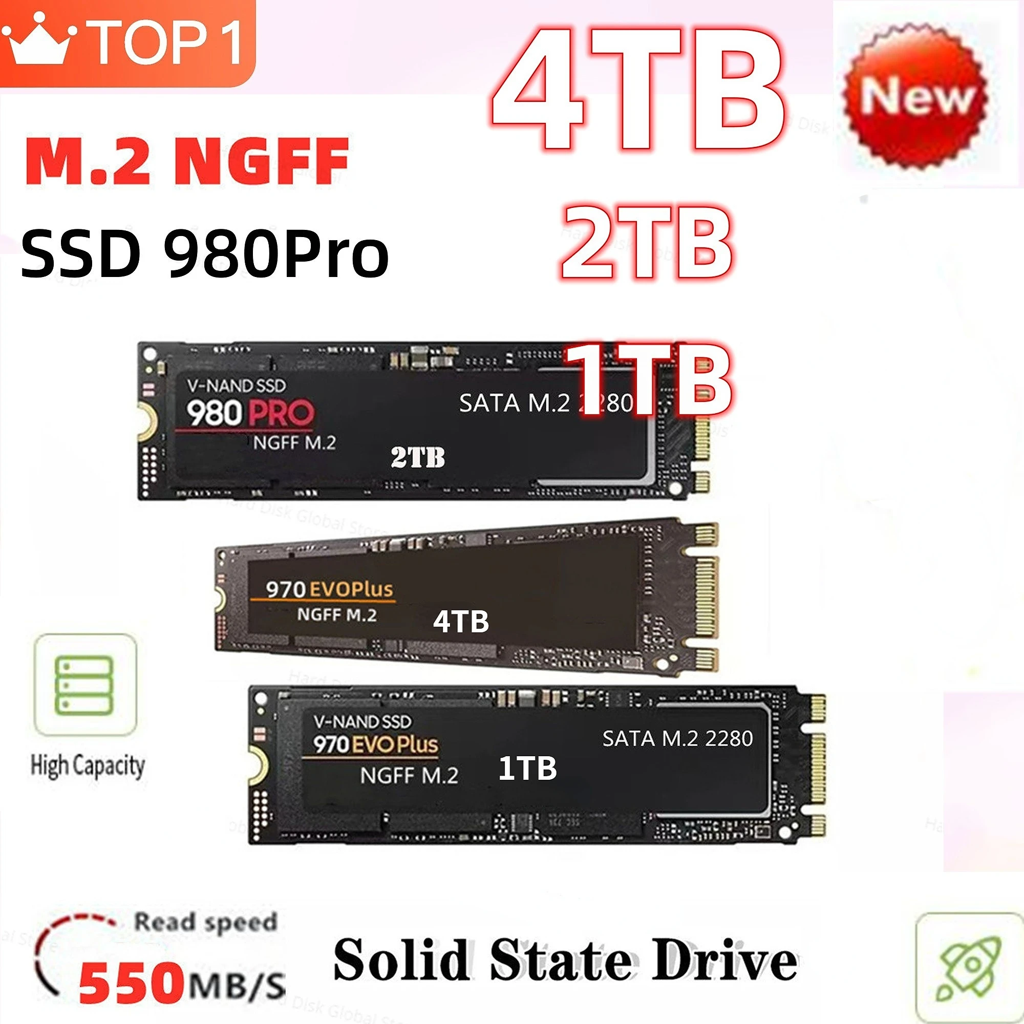 

Жесткий диск M2 2280 SATA NGFF 980PRO, M2 Ssd 2280 дюйма, 1 ТБ, 2 ТБ 4 ТБ, жесткий диск M.2 SSD, жесткий диск для ноутбука известного бренда