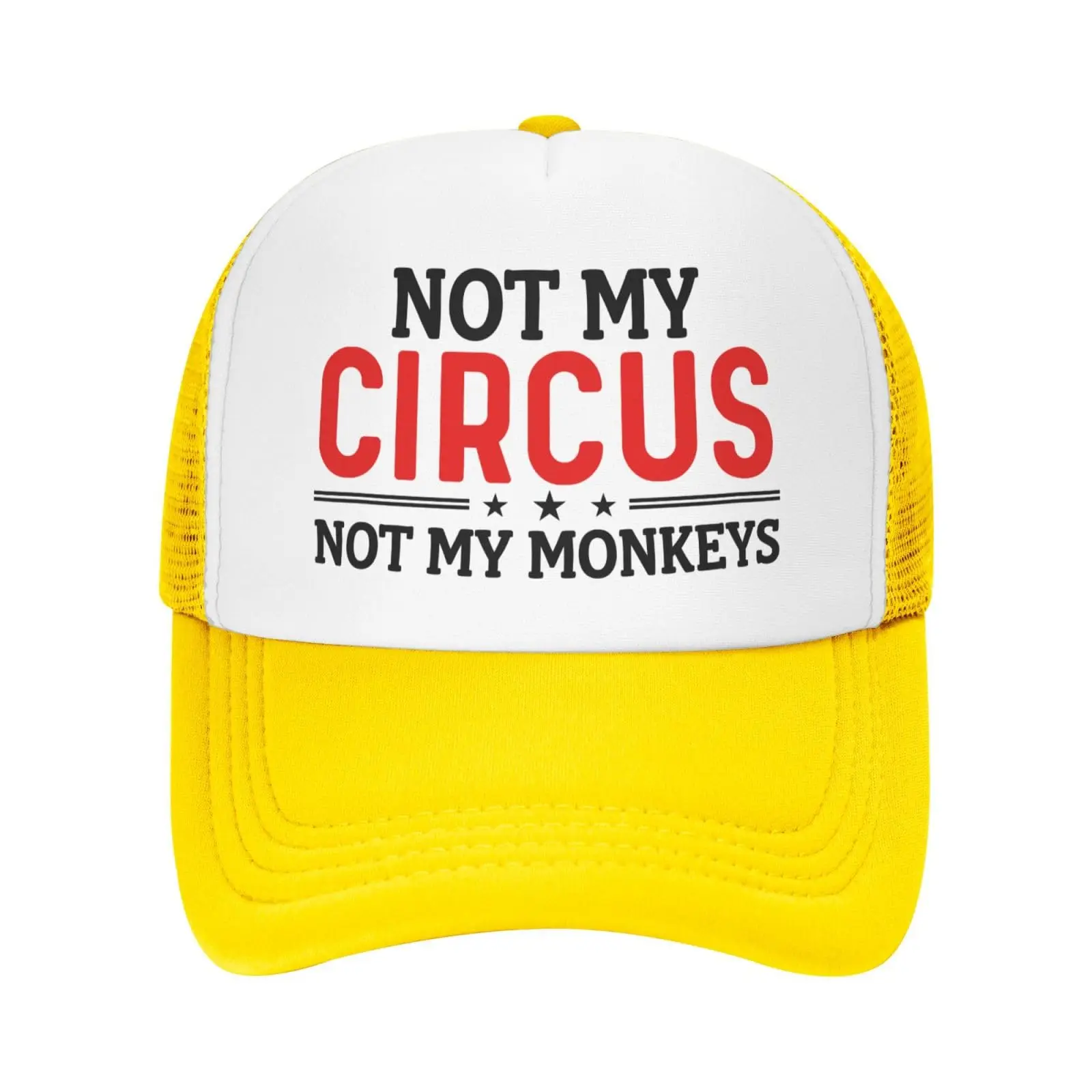 Не мой цирк не моя обезьяна Кепка-тракер для мужчин бейсболки симпатичная желтая