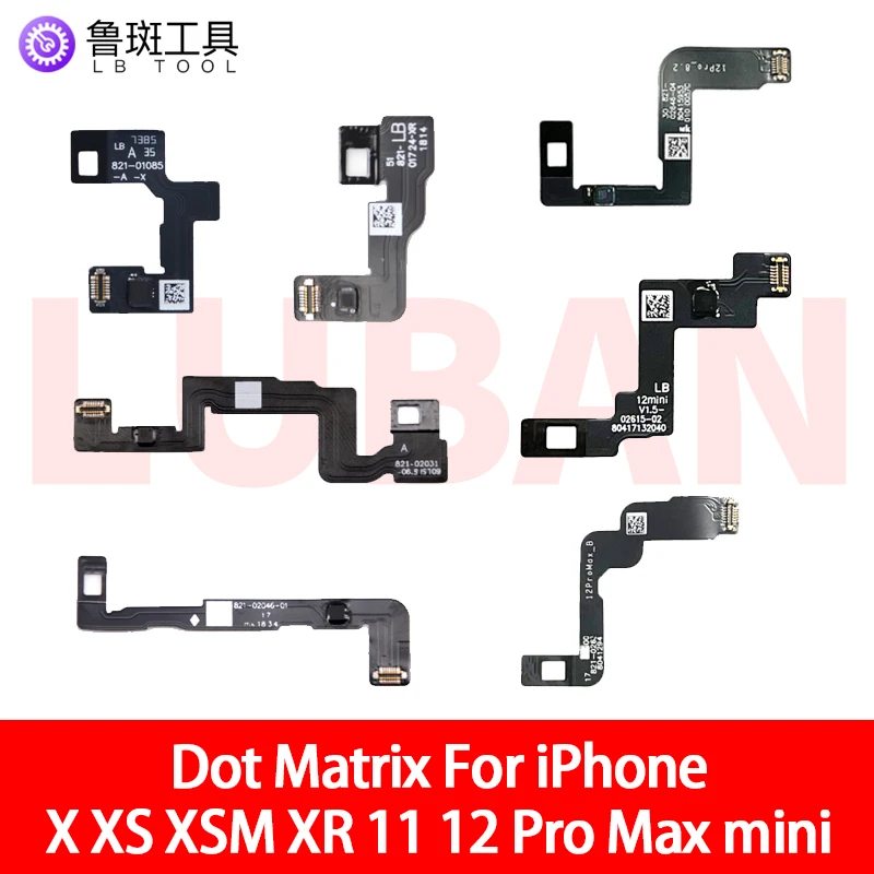

5PCS LuBan iFace Pro Cable For iPhone X XS XSMAX XR 11 11Pro 11Promax 12 12Pro 12Promax 12mini Dot Matrix Flex Face ID Repair