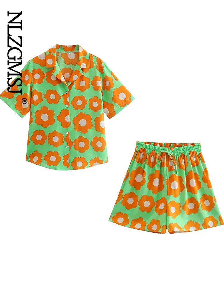 

Nlzgmsj ZBZA Women 2022 Spring Summer 2 Piece Set Shirts and Shorts Set Women Drawstring High Waist Shorts Sets Women 202203