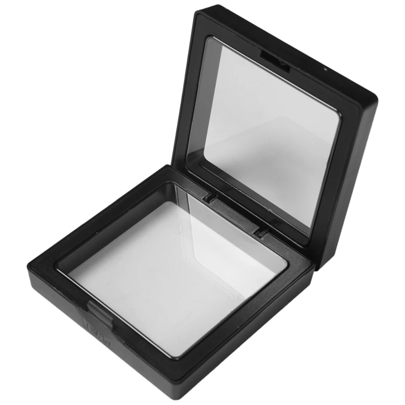

Coin Display Box-Set Of 50 3D Floating Display Racks With Challenge Coin Racks, AA Medals, Jewelry, Black