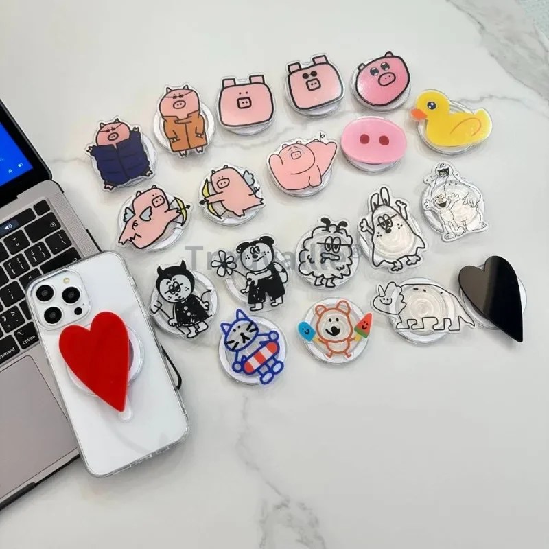 Держатель для телефона на магнитной застежке в виде свиньи