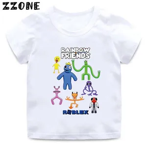 Imported Hot Game Rainbow Friends Cartoon Kids T-Shirts Funny Girls Clothes Baby Boys T shirt Summer Short Sl
