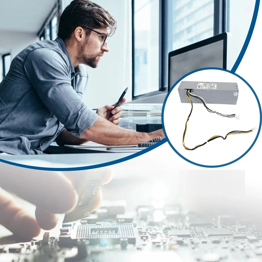 Блок питания шасси 255 Вт 6 см вентилятор 8 контактов + 4 контакта разъем для Dell Optiplex