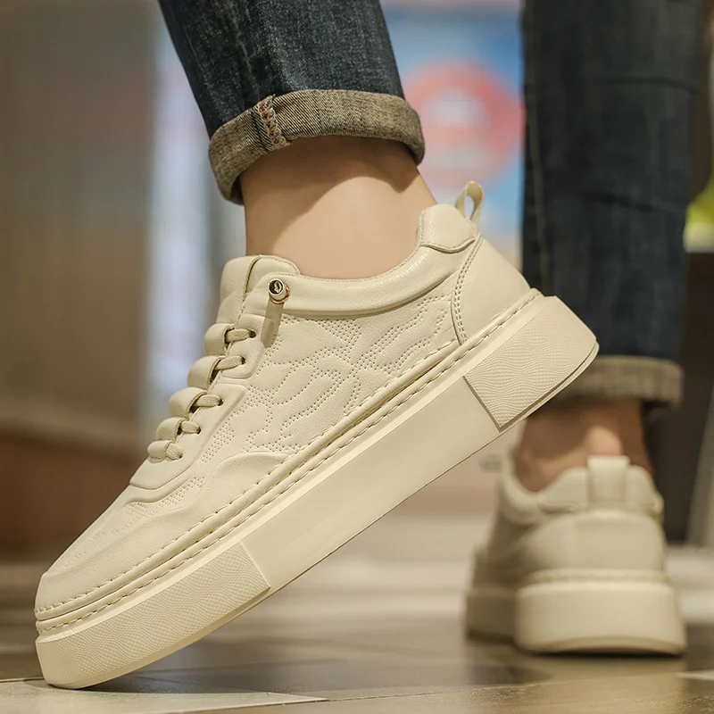 Мужская обувь без шнуровки новинка 2024 зимняя повседневная универсальная