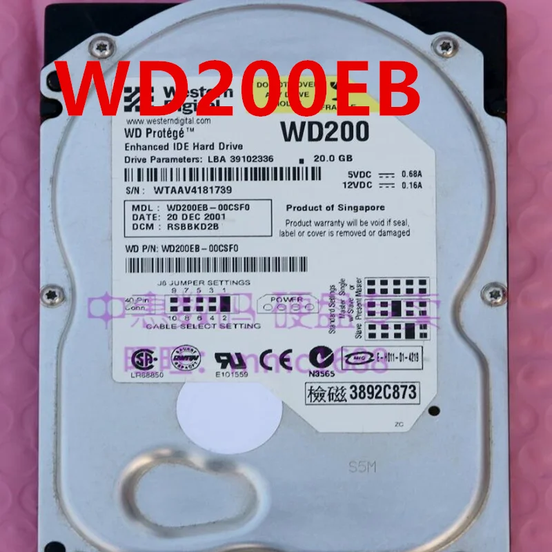 

90% New Original Hard Disk For WD 20GB 3.5" 8MB IDE 5400RPM For WD200EB WD200