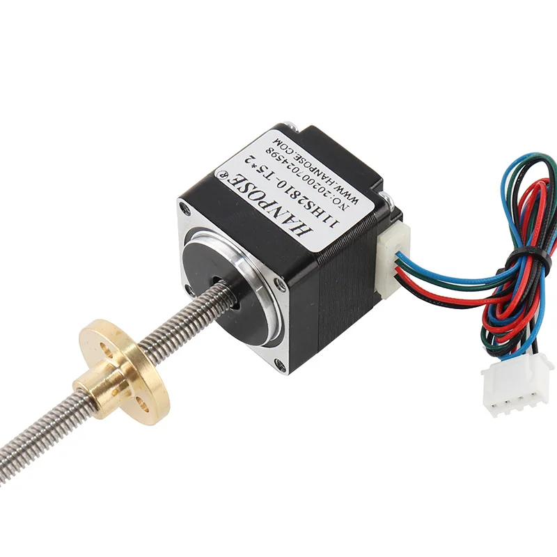 28-винтовой шаговый двигатель NEMA11 Т-образный с винтовым стержнем 11HS2810-T5*2 длина