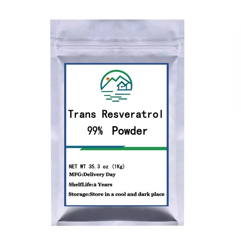 

50g-1000g 99% Pure Trans Resveratrol Powder