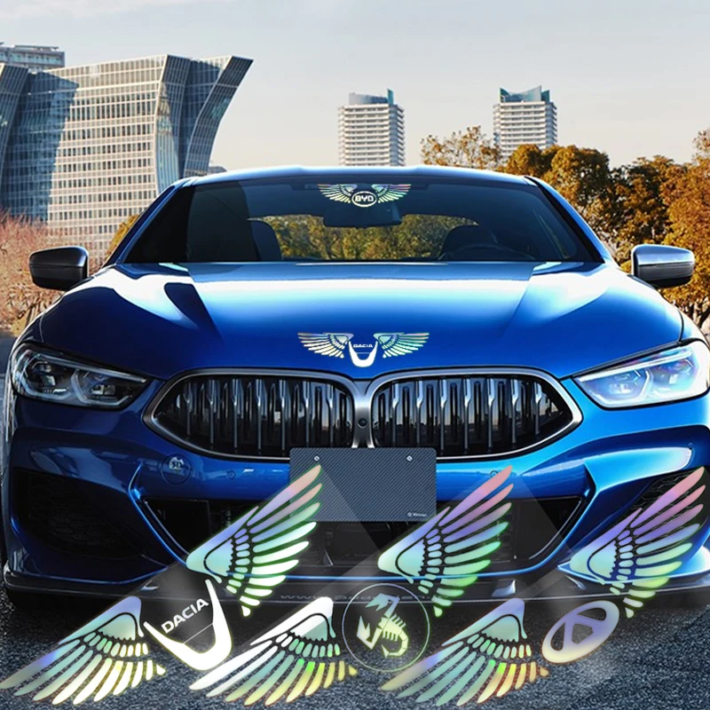 

Car Fashion Creative Body Glass Decoration Reflective Vinyl Laser Decal Stickers for Renault Megane Duster Logan Captur Clio Etc