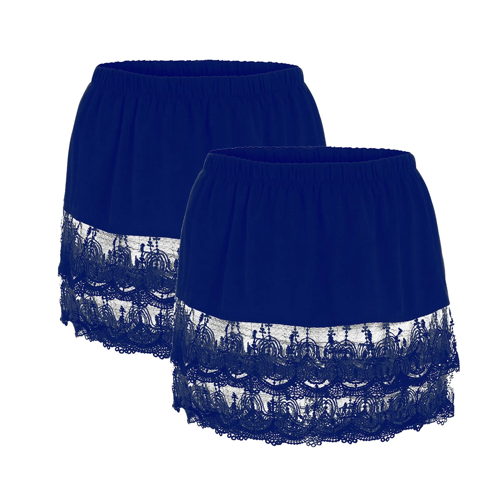 

Tiered Women's 2 Pcs Sheer Lace Size Half Plus Trim Skirt Slip Layered Extender Accessory korean fashion skirt