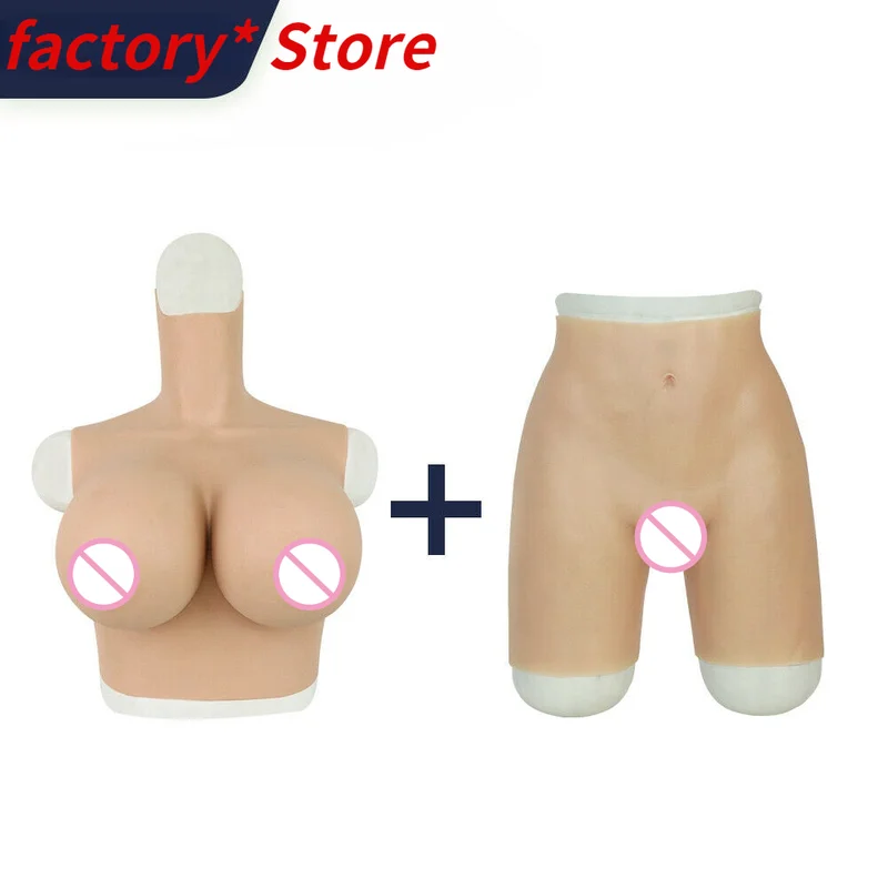 Realistic Silicone H Cup Breast Form for Stage Performances and Cross-dressing Activity Clothing