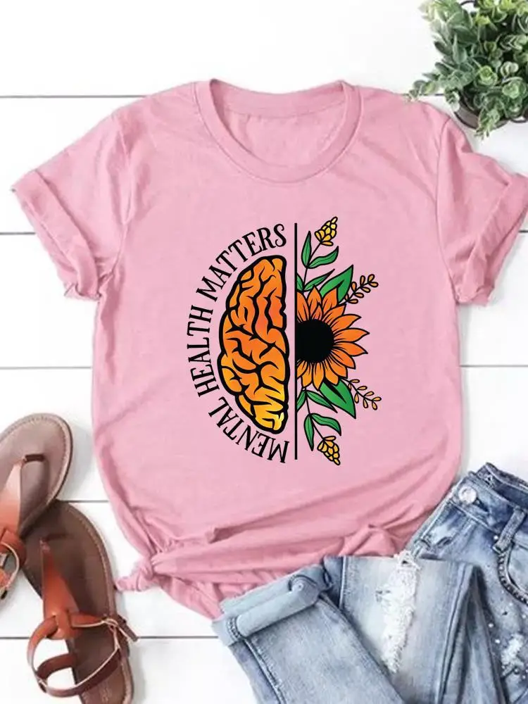 

Женская футболка с коротким рукавом, с цветочным принтом