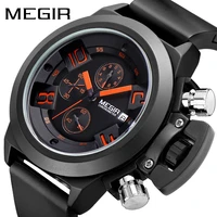 megir outdoor climb wrist quartz watches hip hop sports running silicone simple casual chronograph calendar wrist watch man2002