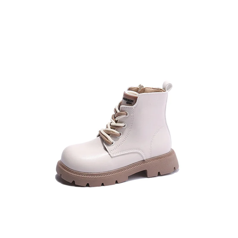 

Новинка 2022, осенне-зимняя детская обувь CNFSNJ, ботинки, кроссовки для девочек, детские теплые модные кожаные ботинки с перекрестной шнуровкой,...