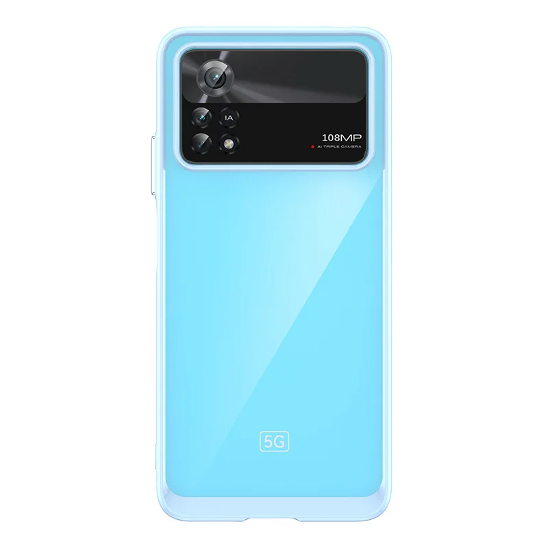 For Xiaomi POCO X4 M4 Pro 5G F4 F3 Transparent Shockproof Protective Silicone + Acrylic Mobile Phone Cover Coque |