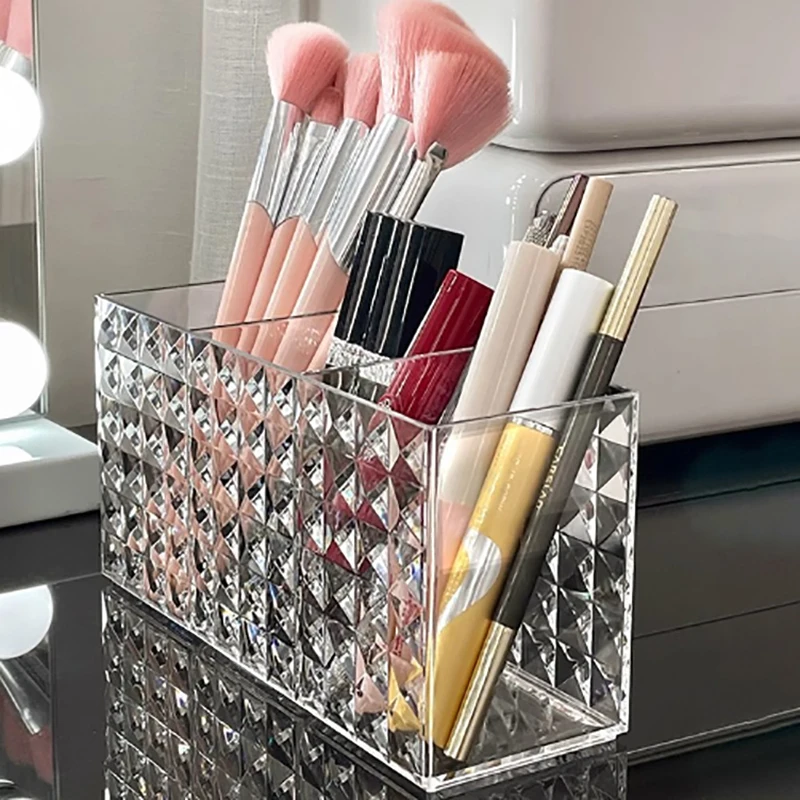 Прозрачная женская акриловая коробка для хранения кистей макияжа Женский