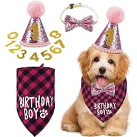 pet party decoration set dog birthday triangle scarf hat bow tie dog birthday decoration suppliesdog supplies %d0%b4%d0%bb%d1%8f %d1%81%d0%be%d0%b1%d0%b0%d0%ba cat