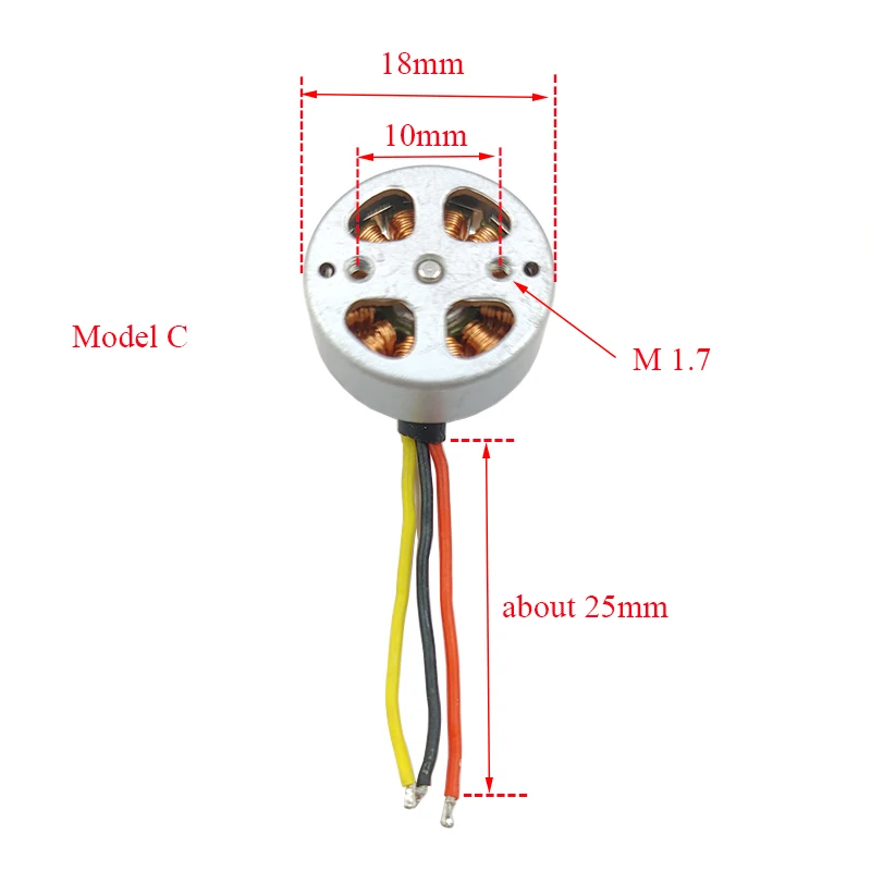 2500KV Мини 18 мм 3-фазный бесщеточный двигатель 2S-3S Высокоскоростной набор