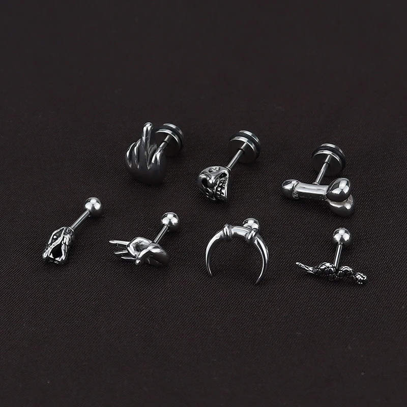 Мужские и женские ювелирные украшения в стиле панк из нержавеющей стали