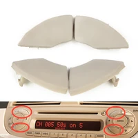 4pcs beige radio cd button cover for fiat500 radios cd button trims mold cover removal auto interior decorations