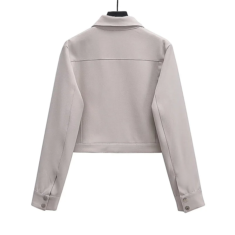 Женская Осенняя винтажная однобортная короткая куртка пальто модные весенние