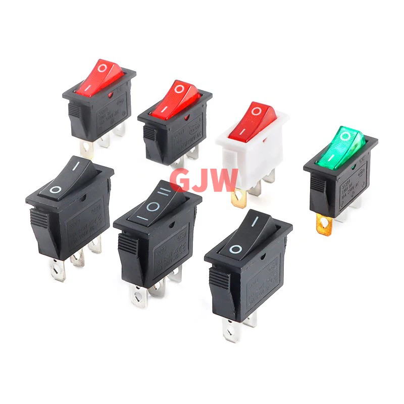 

1PCS KCD3 Rocker Switch ON-OFF ON-OFF-ON 2 Position 3Pins Electrical equipment With Light Power Switch 16A 250V / 20A 125V AC