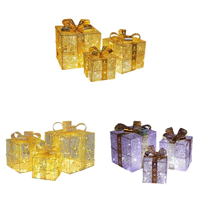 Рождественские украшения подарочная коробка набор из трех предметов ворсовые