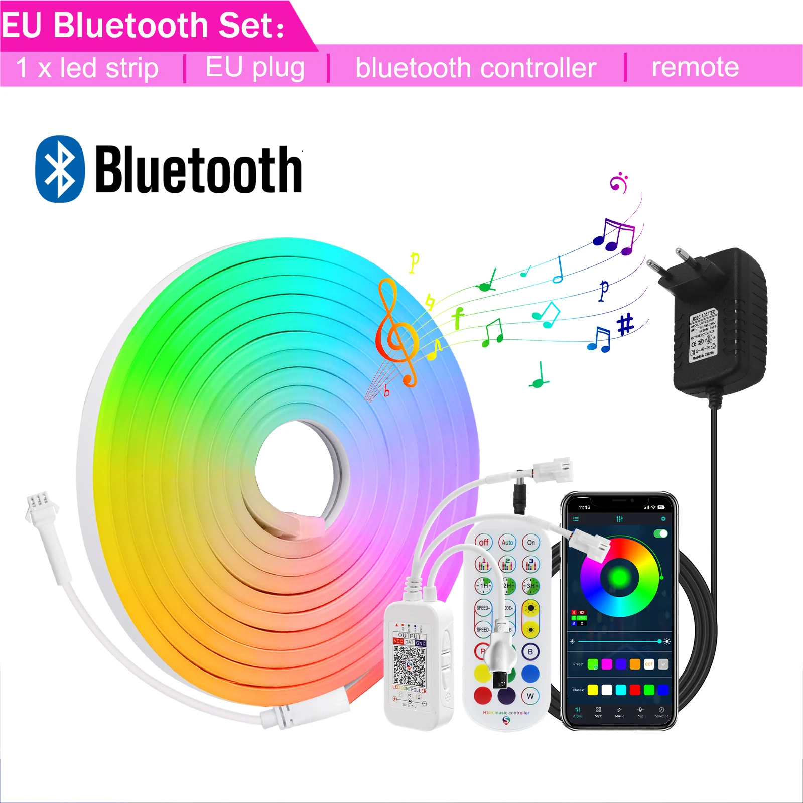 

XUNATA RGBIC светодиодная лента 12В/24В