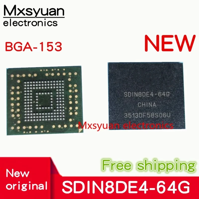 

1pcs~10pcs/lot SDIN8DE4-64G SDIN8DE4-64 8DE4-64G BGA153 EMMC 64GB flash chip New and original