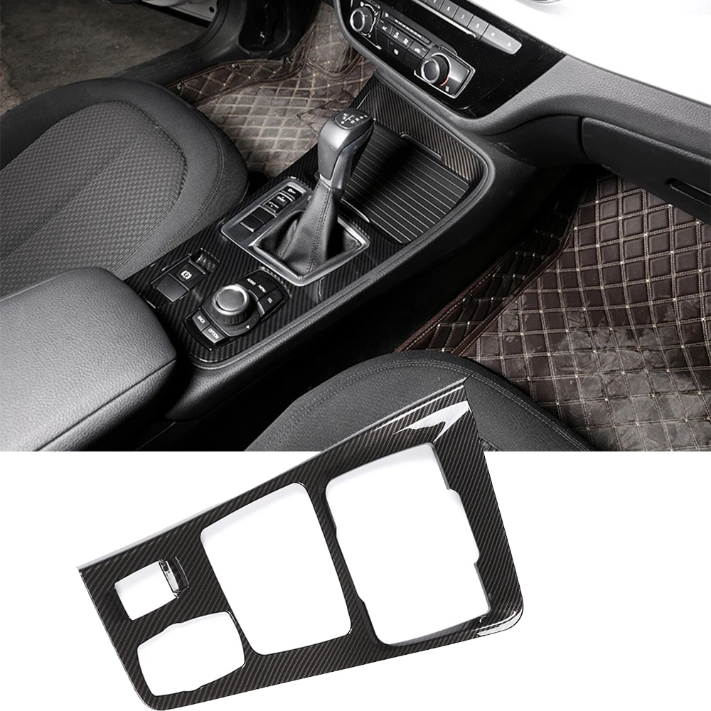 

Carbon Fiber Look Interior Gear Shift Frame Cover Trim For BMW 1 Series 2017-2021 Car Styling