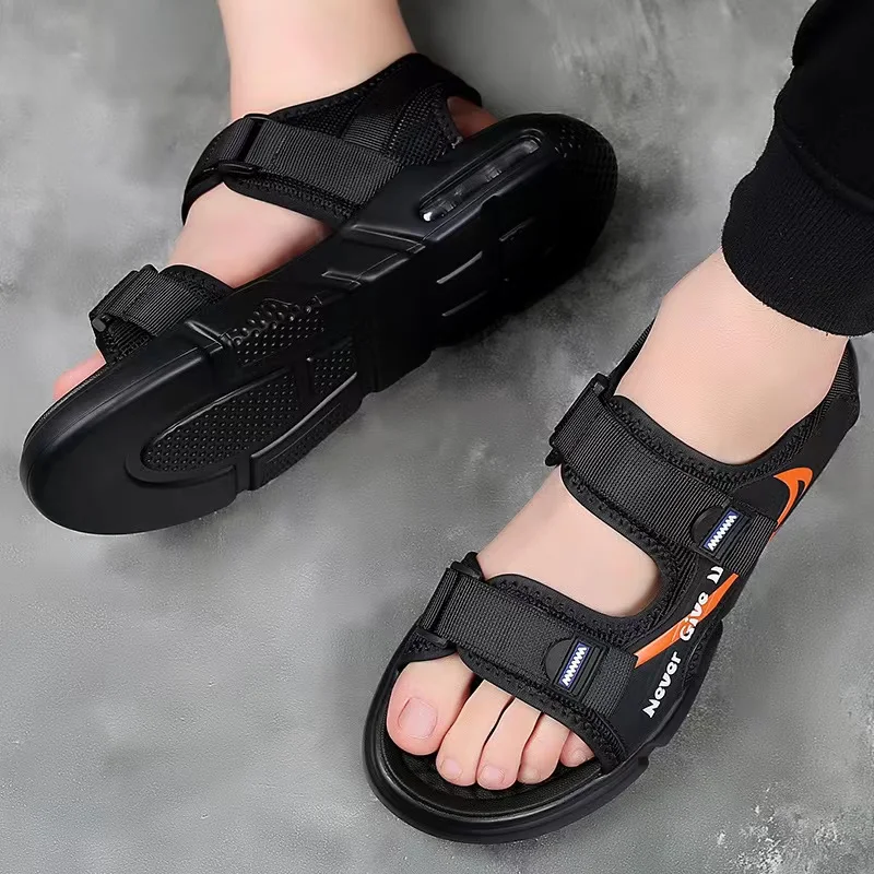 Summer Men Sandals Size 38-44 Leisure Beach Boys Shoes Comfortable Casual Non-slip Bottom Male Heightens waterproof Shoes