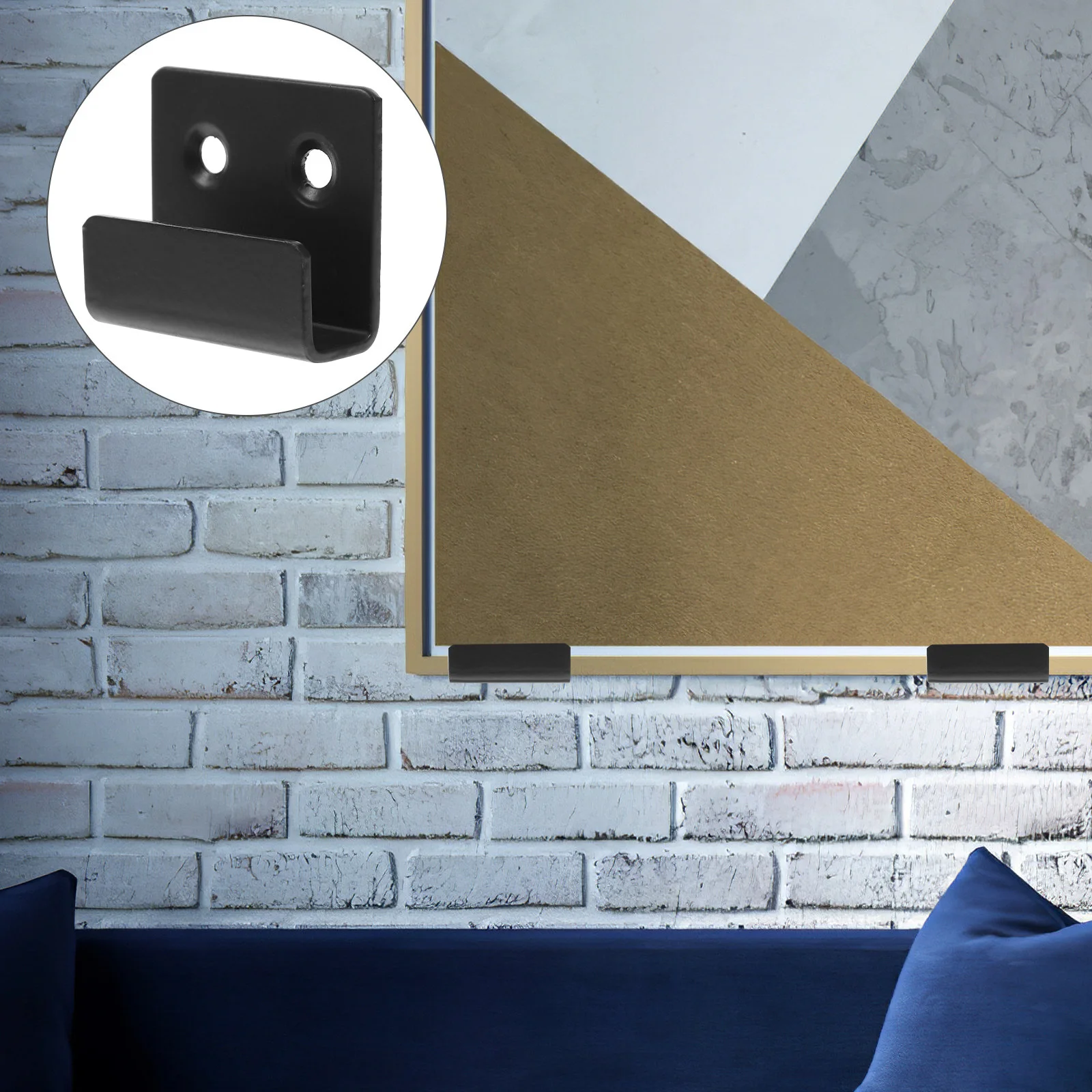 

10 Pcs Frame Wall Mounted Headboard Mirror Hooks Mounting Picture Clips Corner Tile Hanger Stainless Steel Brackets