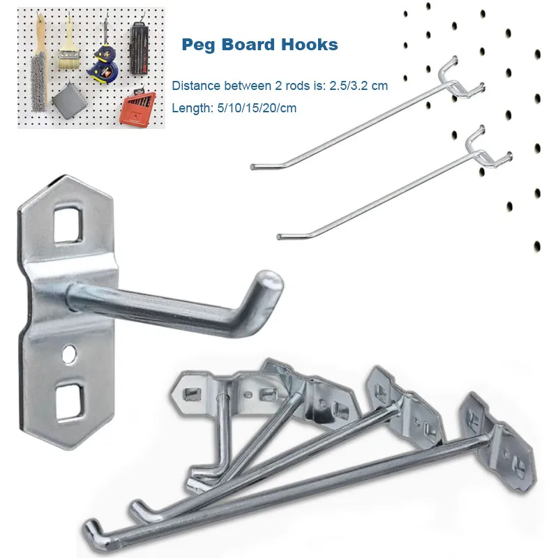 1/5 шт. настенный крючок для отверстий металлический витрины садовой ванной