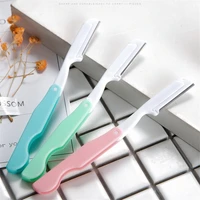 1pc portable eyebrow trimmer foldable hair remover set women face razor eyebrow trimmers blades shaver beauty tools