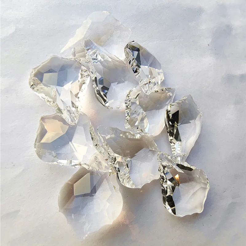 38 мм K9 оптический прозрачный кристалл двухсторонние кленовые листья ловец