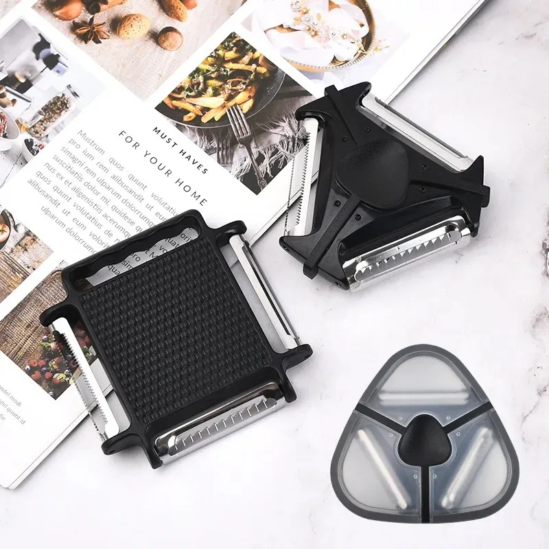 

Three-in-one Multifunctional Fruit Peeling Knife Rotary Peeler Household Fruit And Vegetable Peeler Grater Peeling Scraper Plane